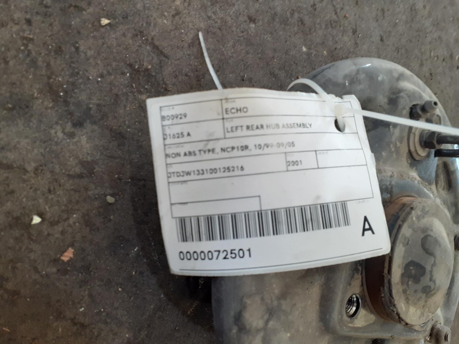 View Auto part Left Rear Hub Assembly Toyota Echo 2001