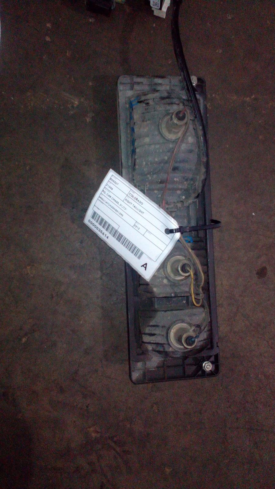 2013 Holden Colorado Right Taillight View Auto part Right Taillight Holden Colorado 2013