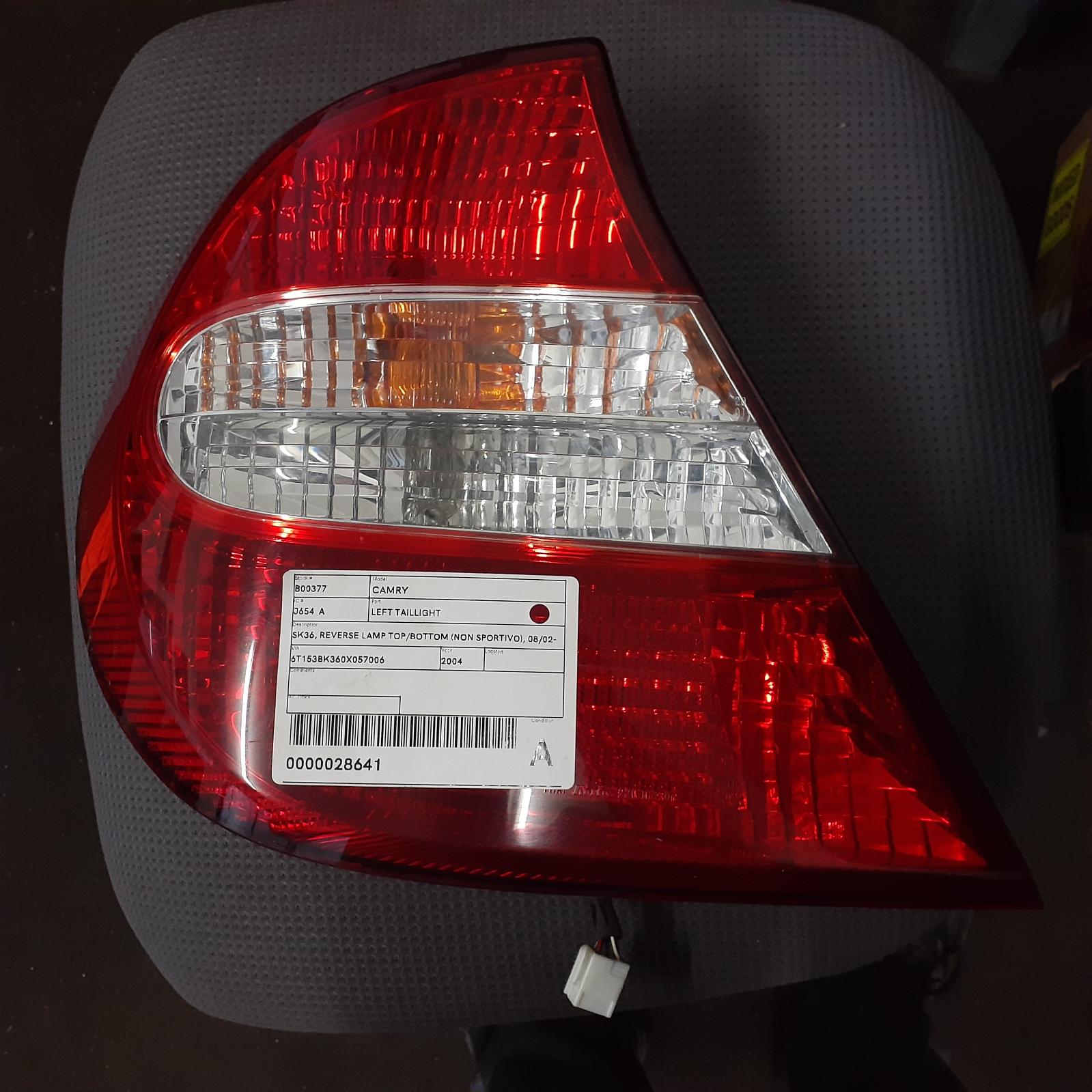 View Auto part Left Taillight Toyota Camry 2004