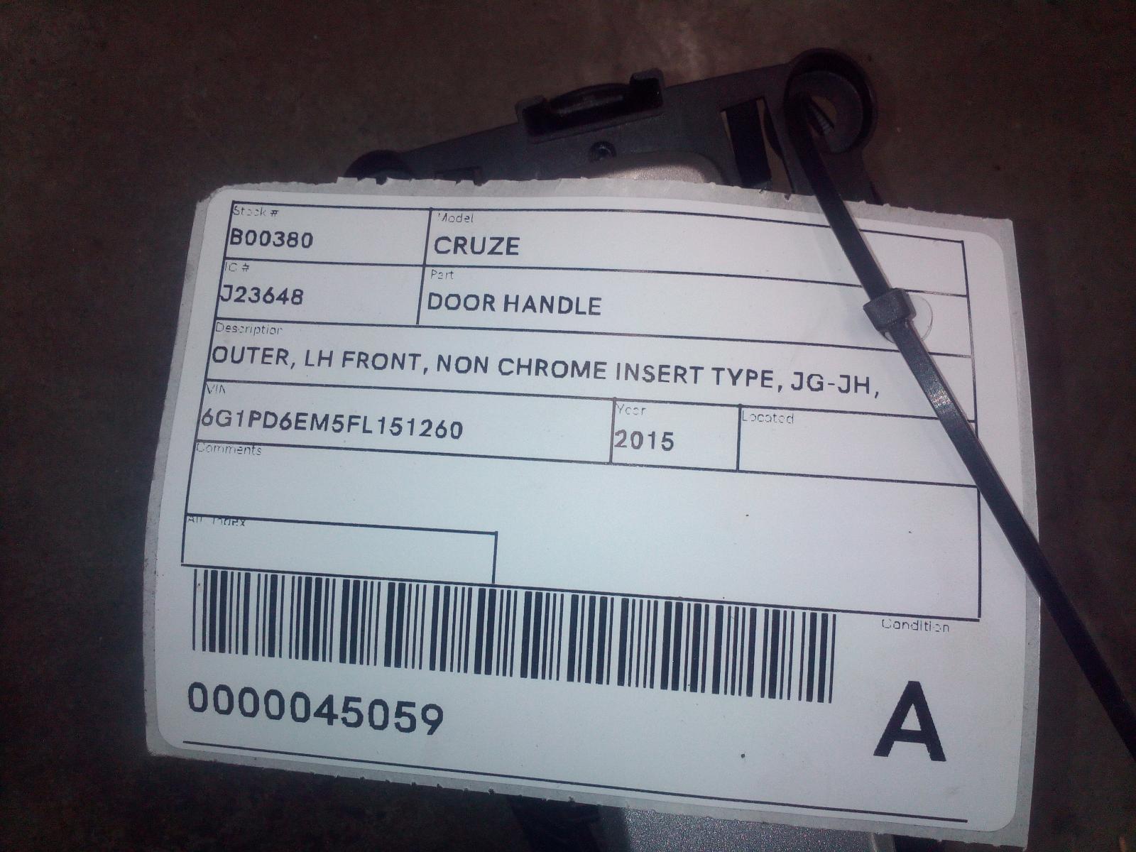 View Auto part Door Handle Holden Cruze 2015