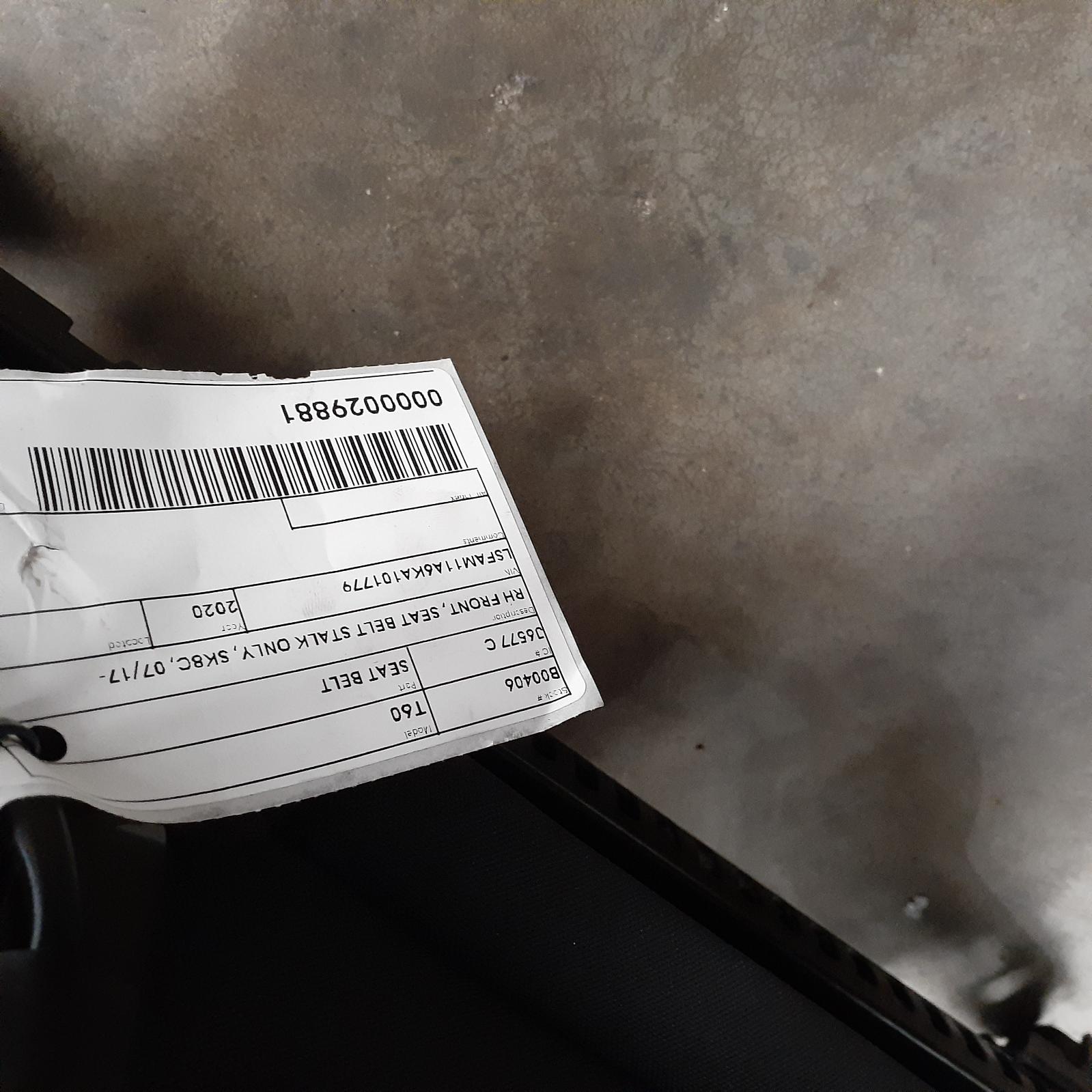 View Auto part Seatbelt/Stalk Ldv T60 2020