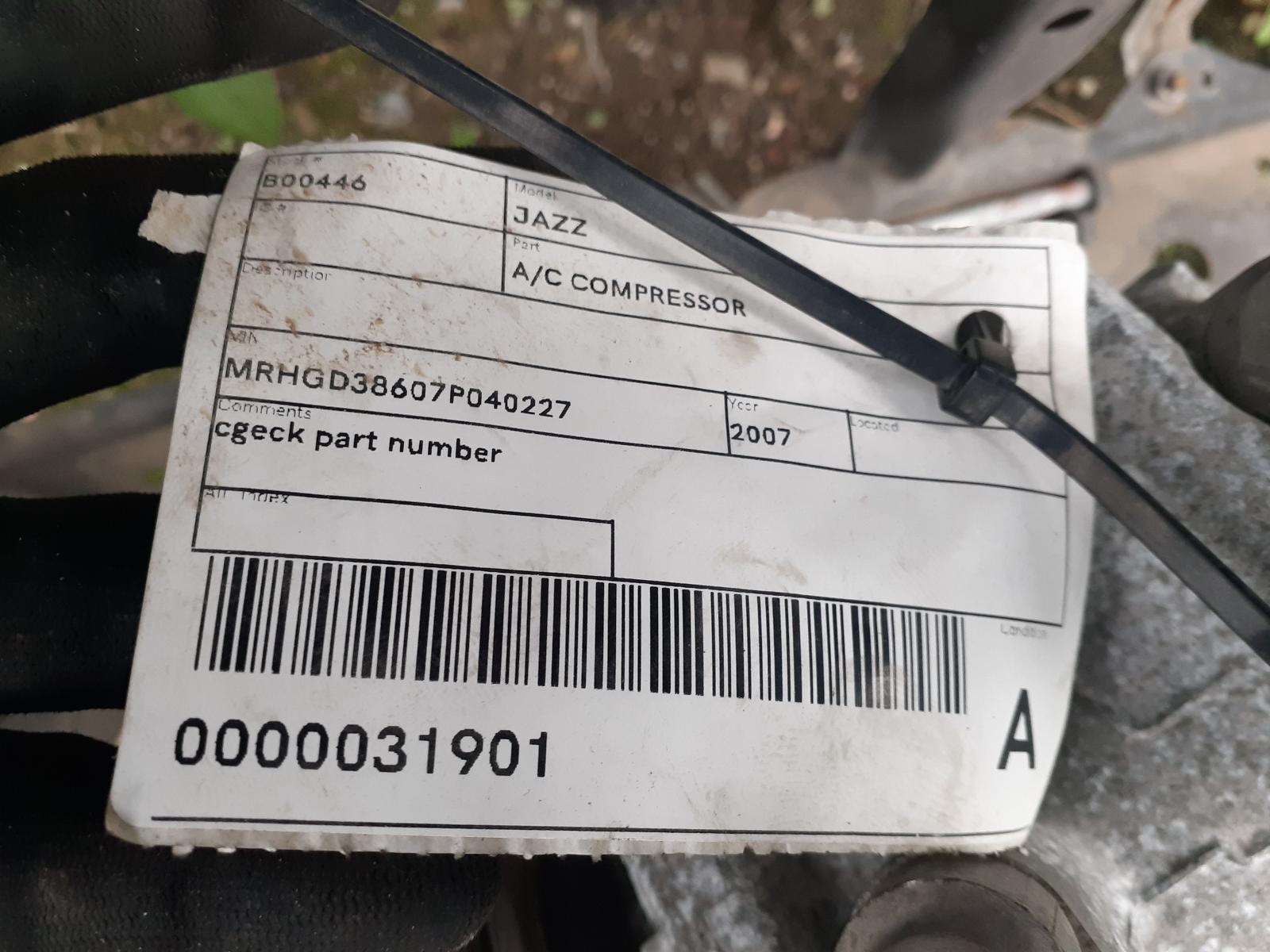View Auto part A/C Compressor Honda Jazz 2007