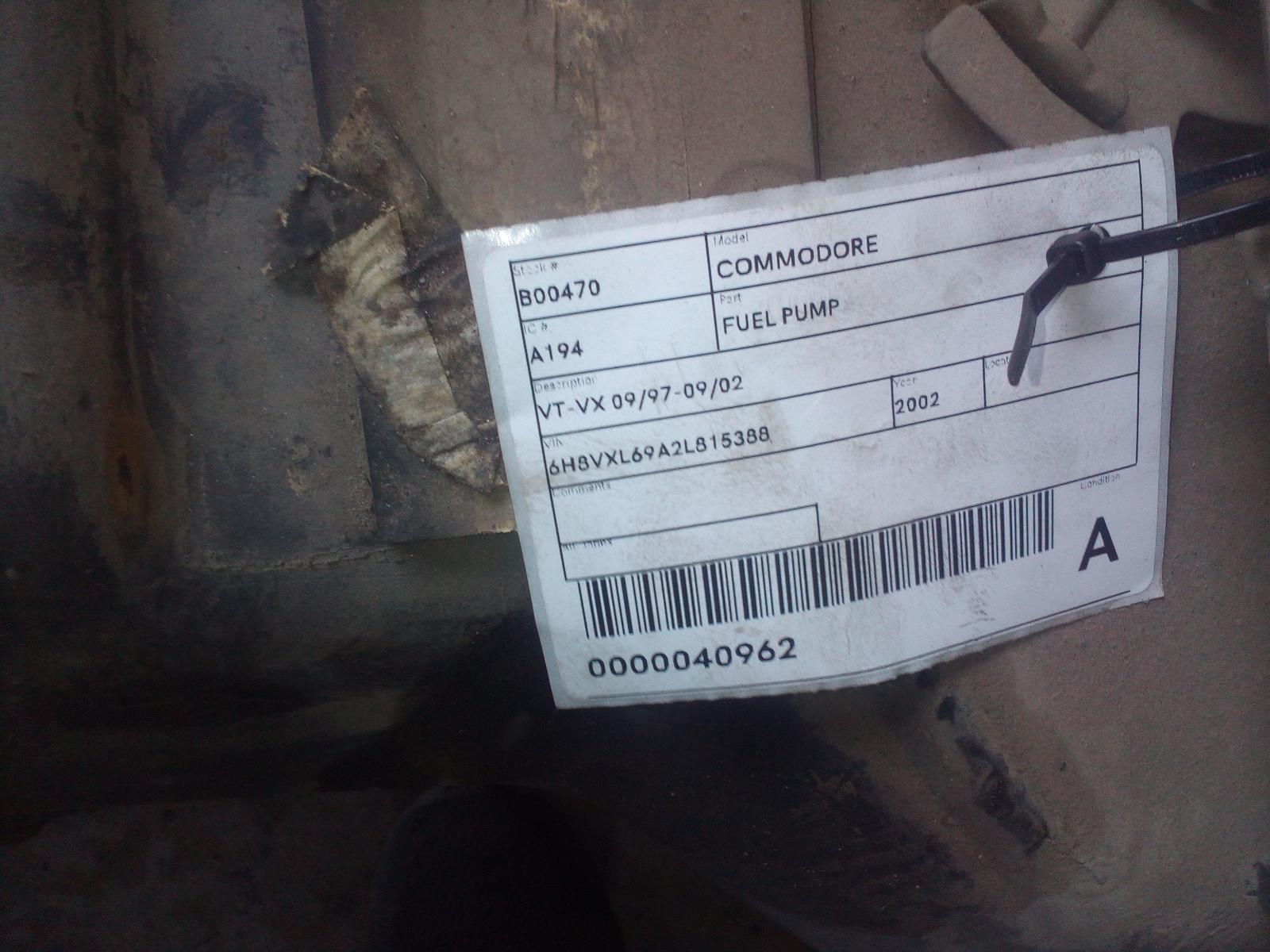 View Auto part Fuel Pump Holden Commodore 2002