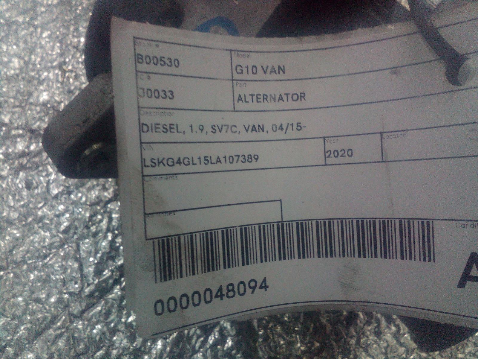 View Auto part Alternator Ldv G10 2020