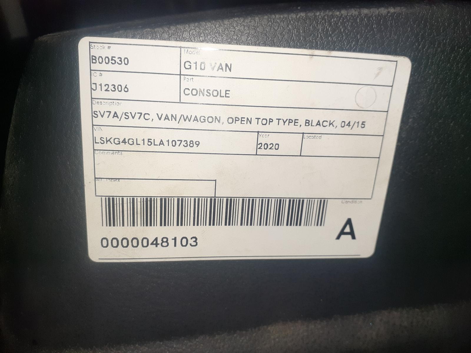 View Auto part Console Ldv G10 2020