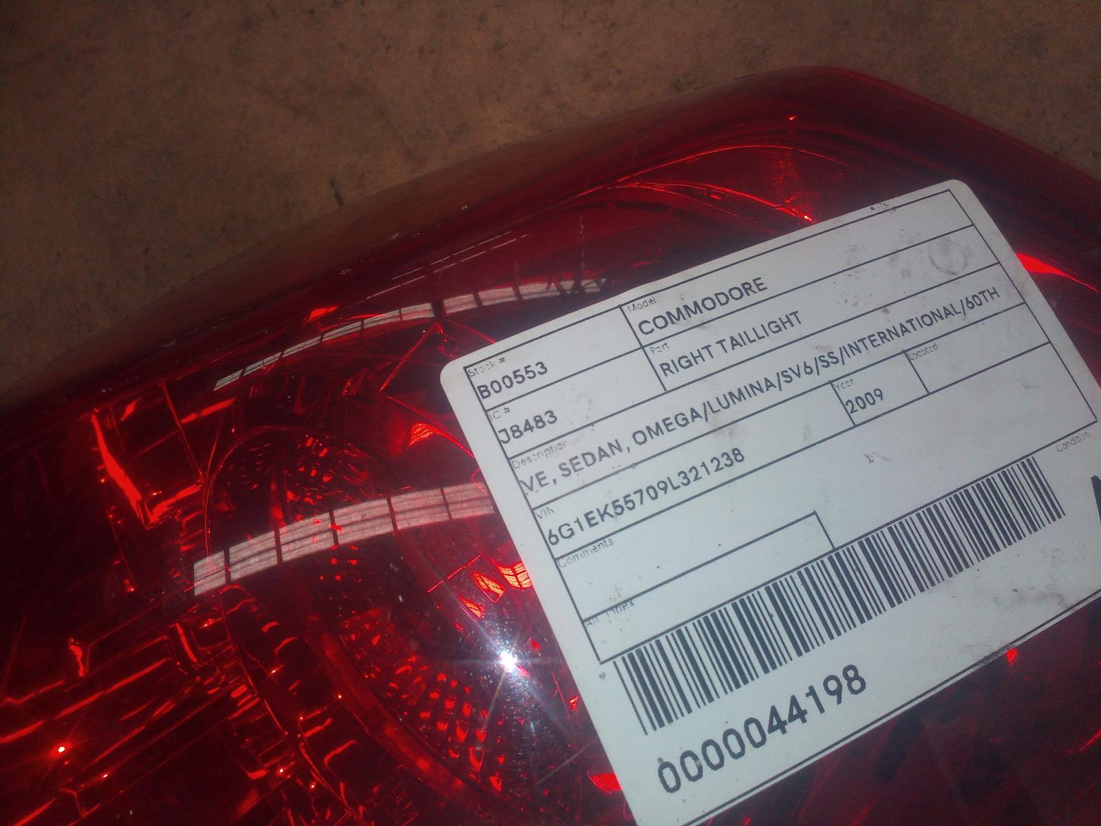 View Auto part Right Taillight Holden Commodore 2009