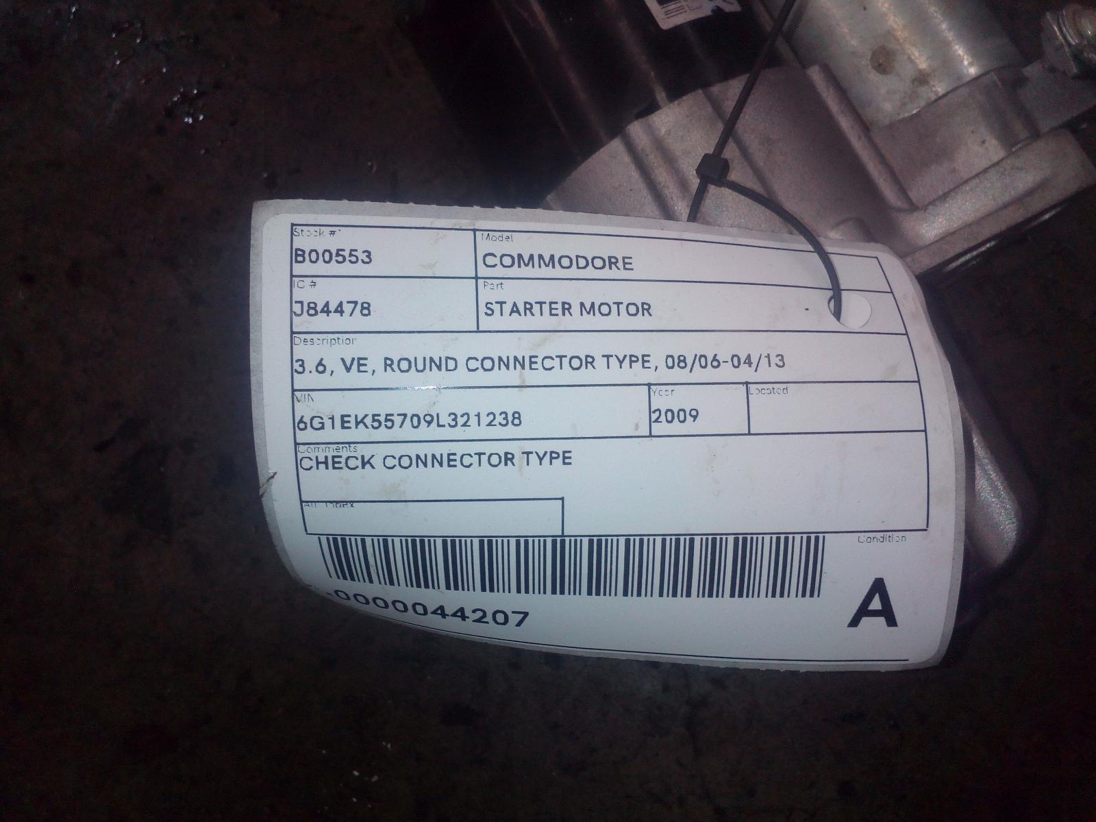 View Auto part Starter Holden Commodore 2009