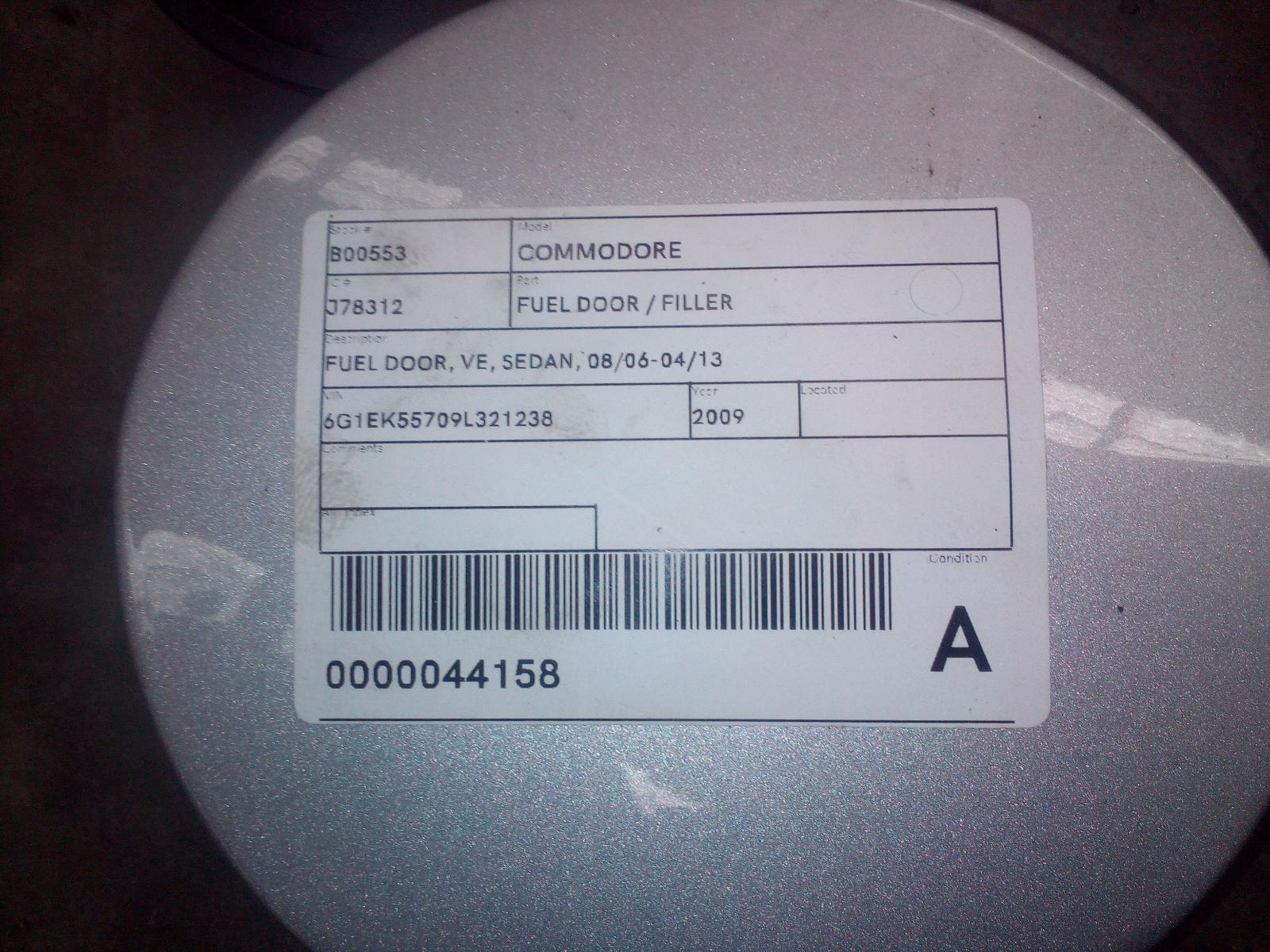 View Auto part Fuel Door / Filler Holden Commodore 2009