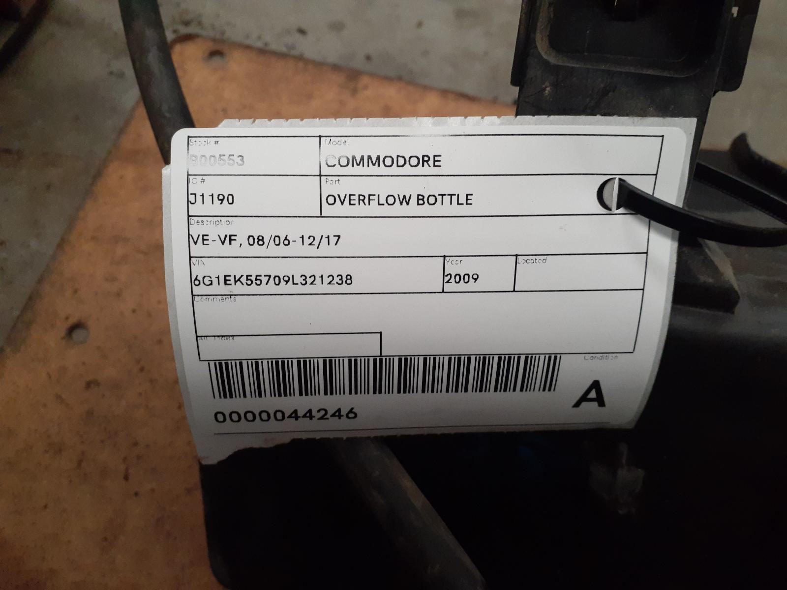 View Auto part Overflow Bottle Holden Commodore 2009
