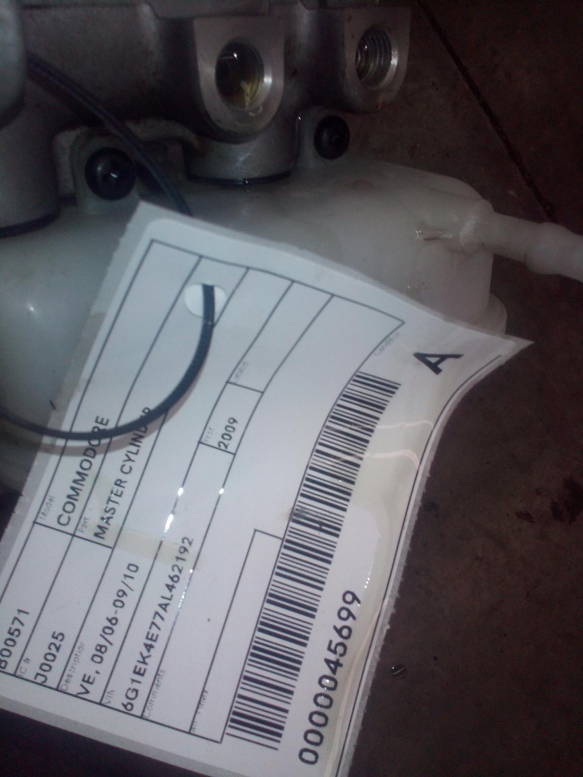 View Auto part Master Cylinder Holden Commodore 2009