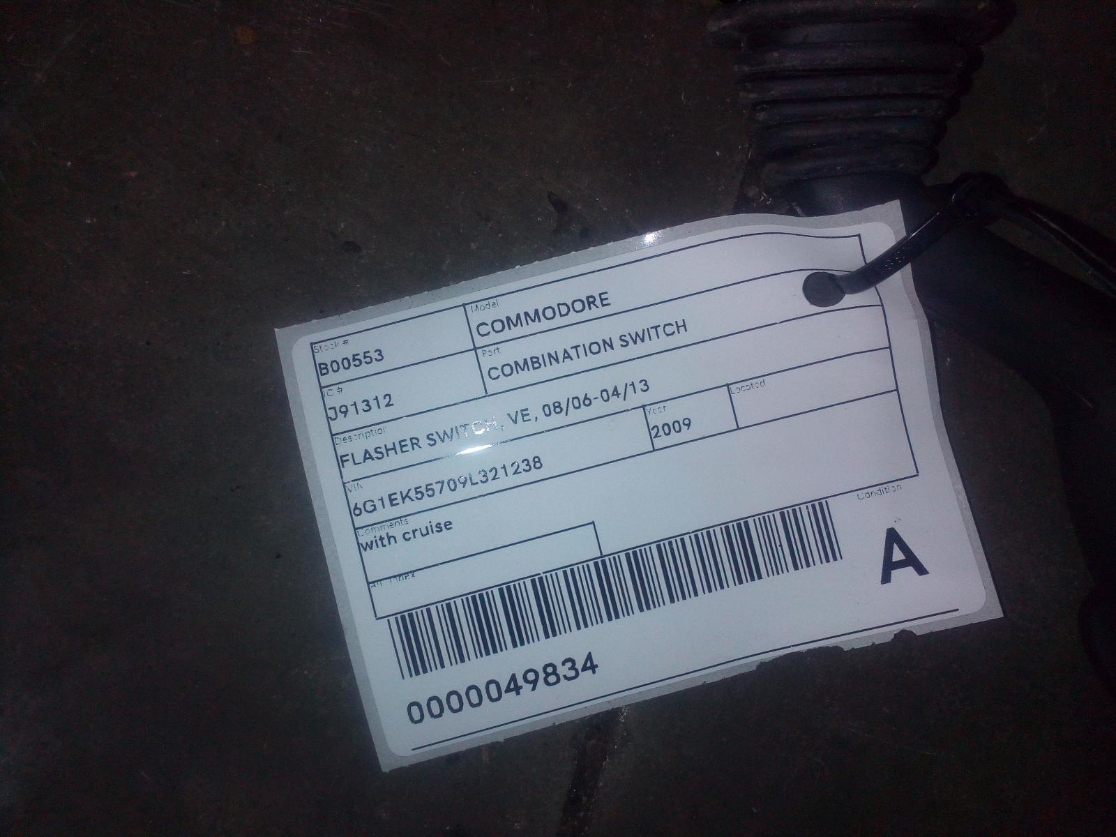 View Auto part Combination Switch Holden Commodore 2009