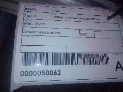 View Auto part Right Rear Wnd Reg/Motor Ldv T60 2020