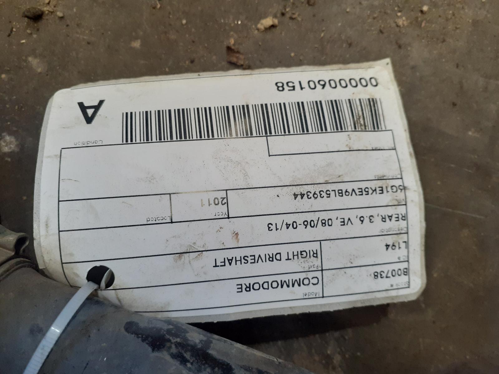 View Auto part Right Driveshaft Holden Commodore 2011