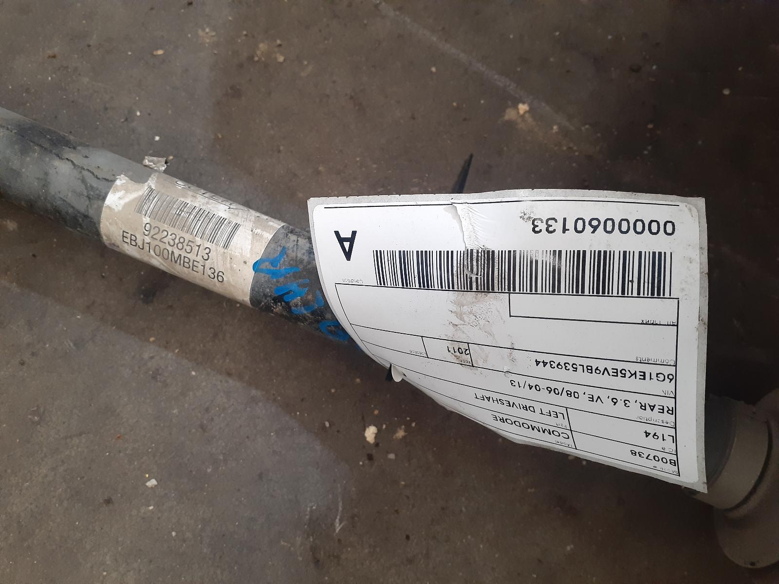 View Auto part Left Driveshaft Holden Commodore 2011