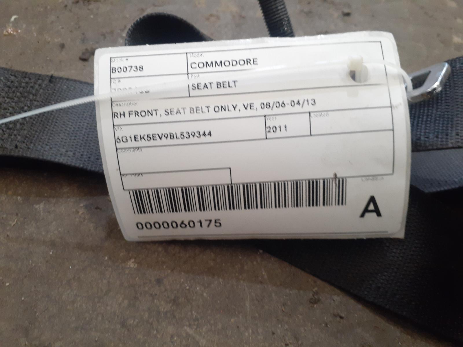 View Auto part Seatbelt/Stalk Holden Commodore 2011