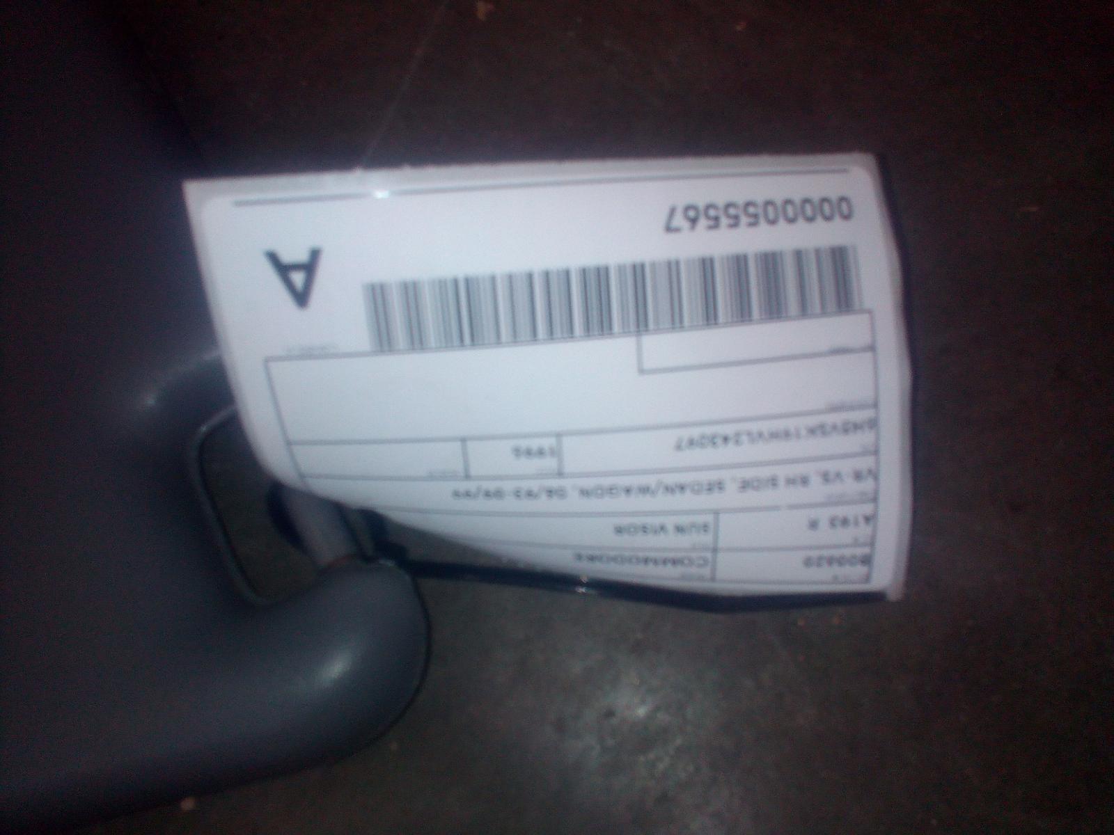 View Auto part Sunvisor Holden Commodore 1996