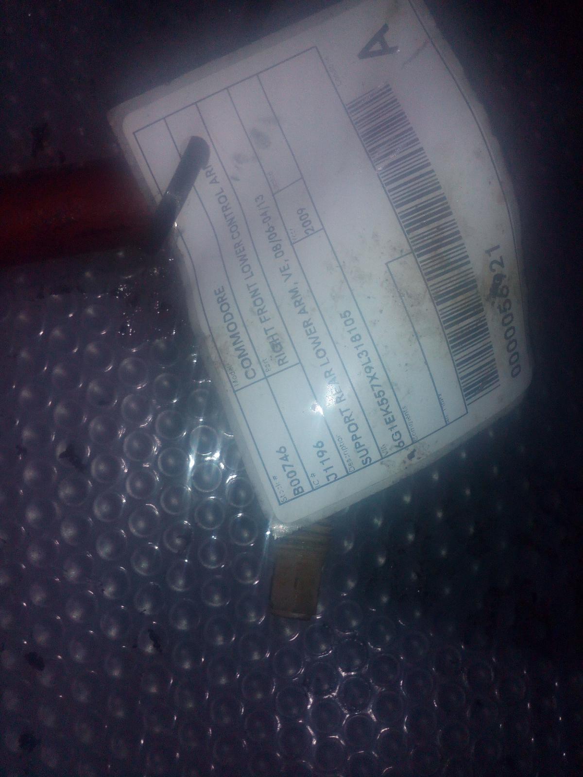 View Auto part Right Front Lower Control Arm Holden Commodore 2009