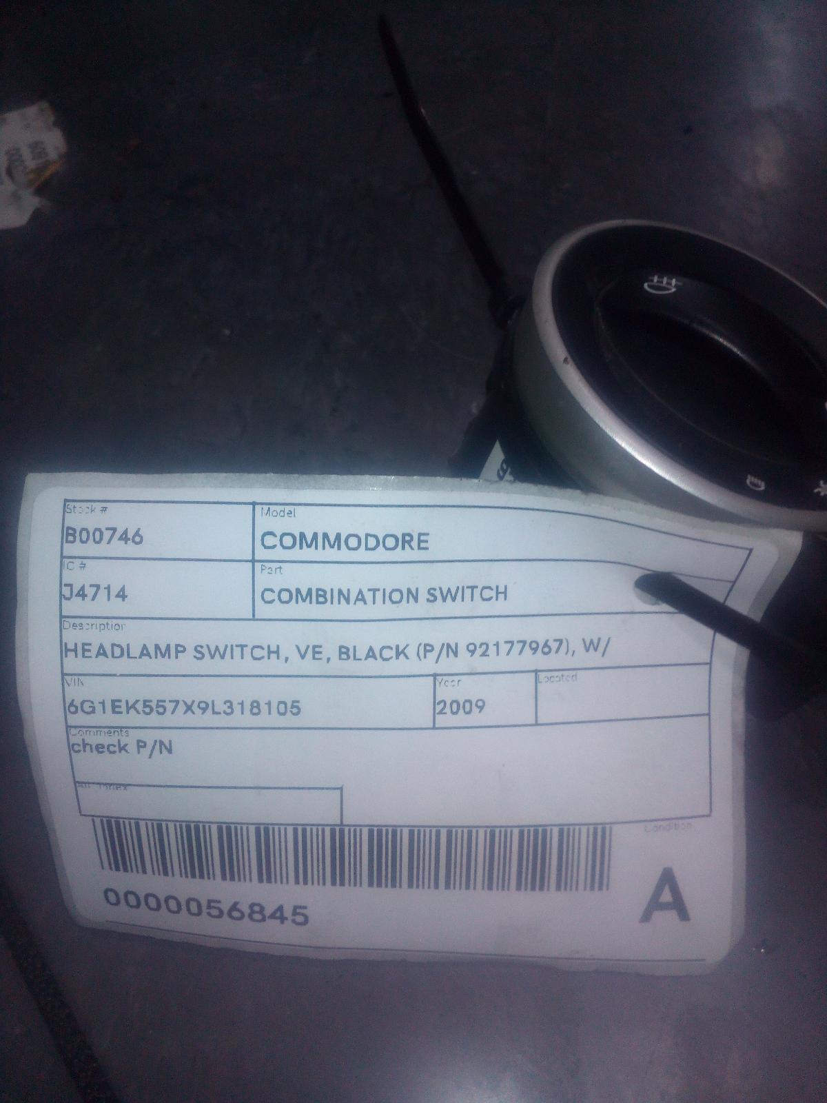 View Auto part Combination Switch Holden Commodore 2009