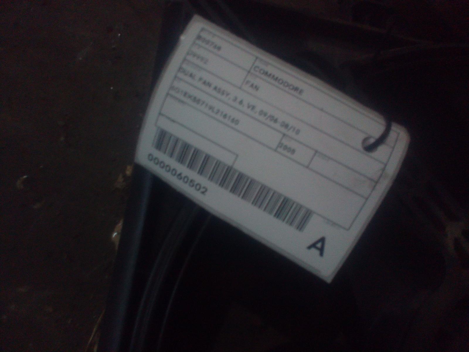 View Auto part Fan Holden Commodore 2008