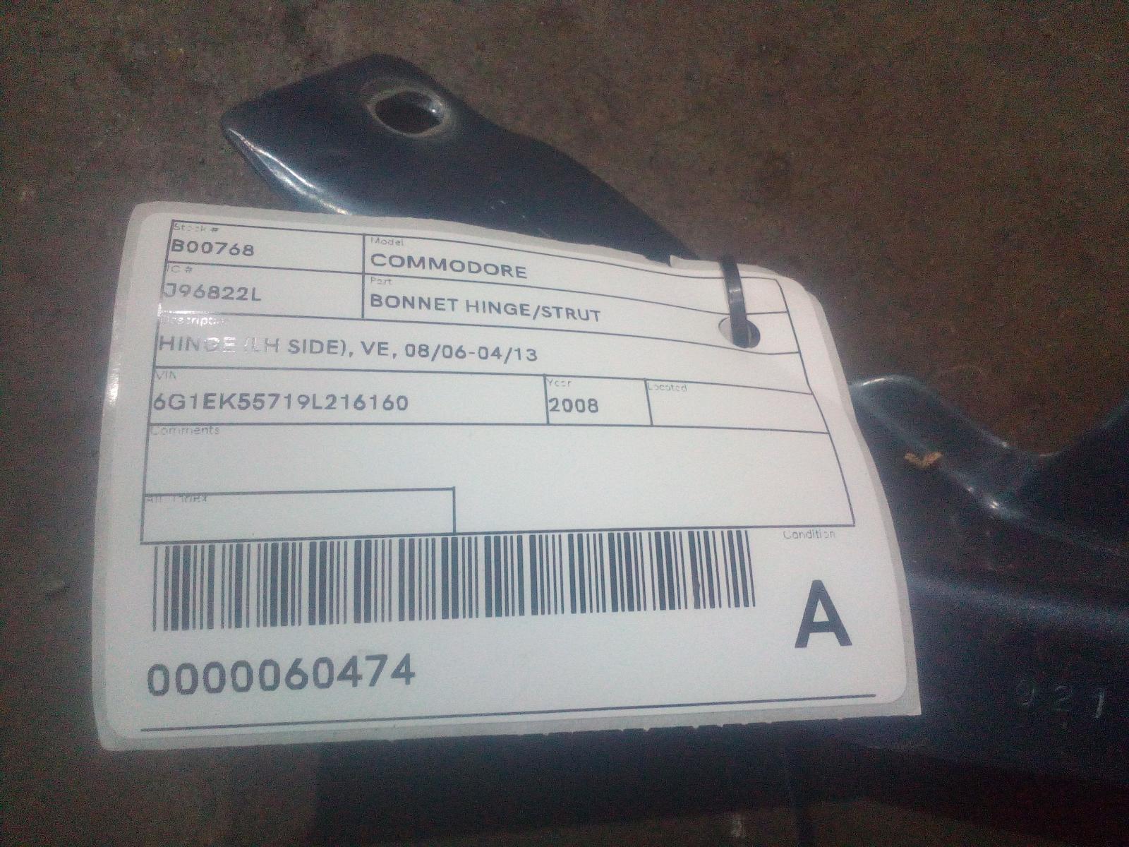 View Auto part Bonnet Hinge/Strut Holden Commodore 2008