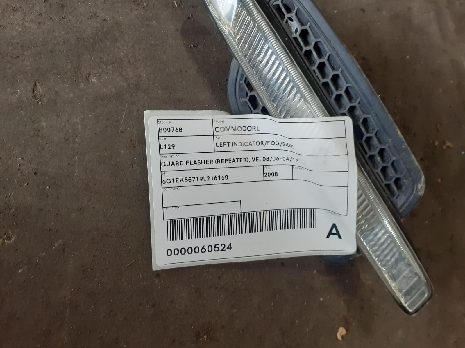 View Auto part Left Indicator/Fog/Side Holden Commodore 2008