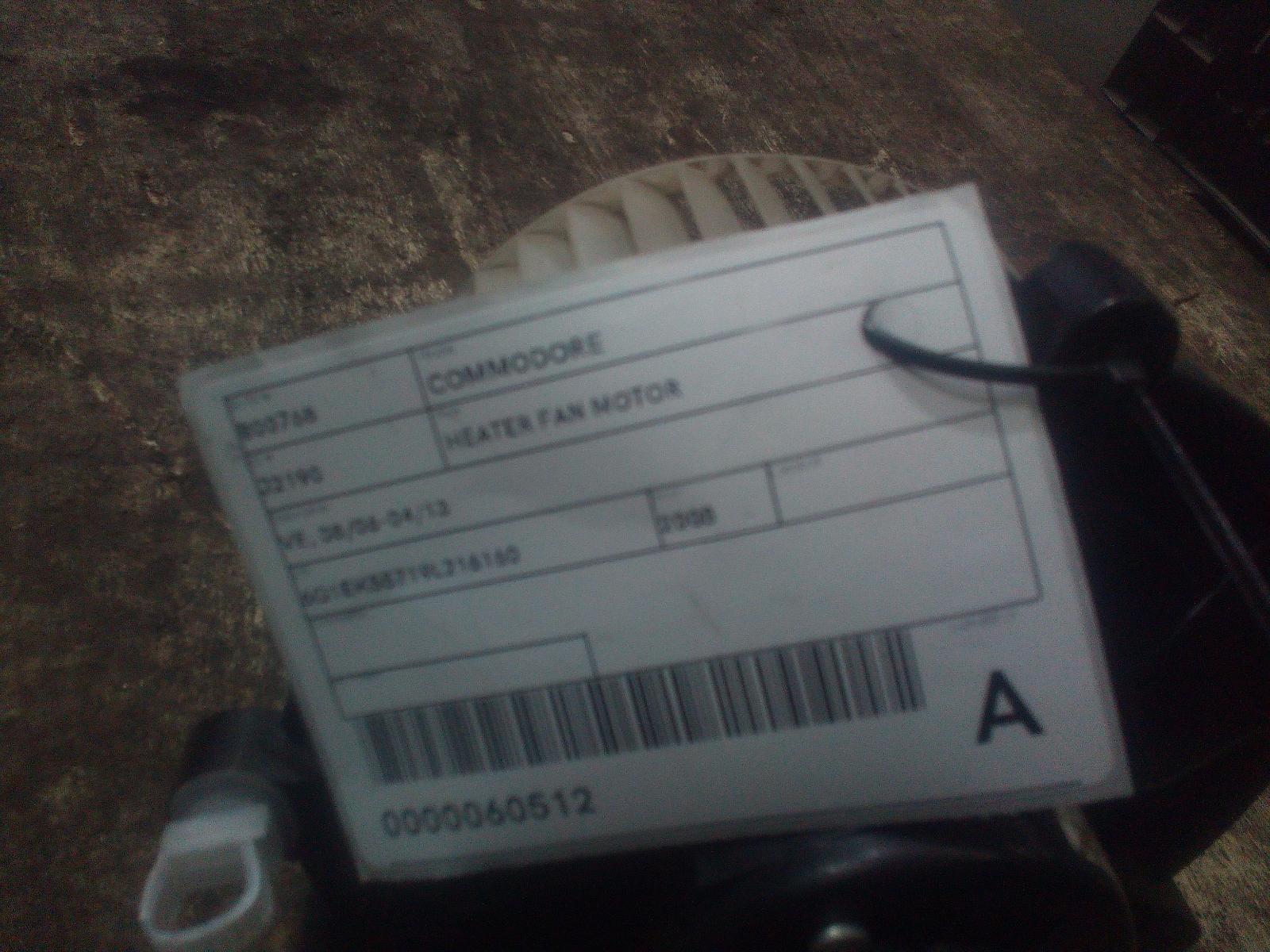 View Auto part Heater Fan Motor Holden Commodore 2008