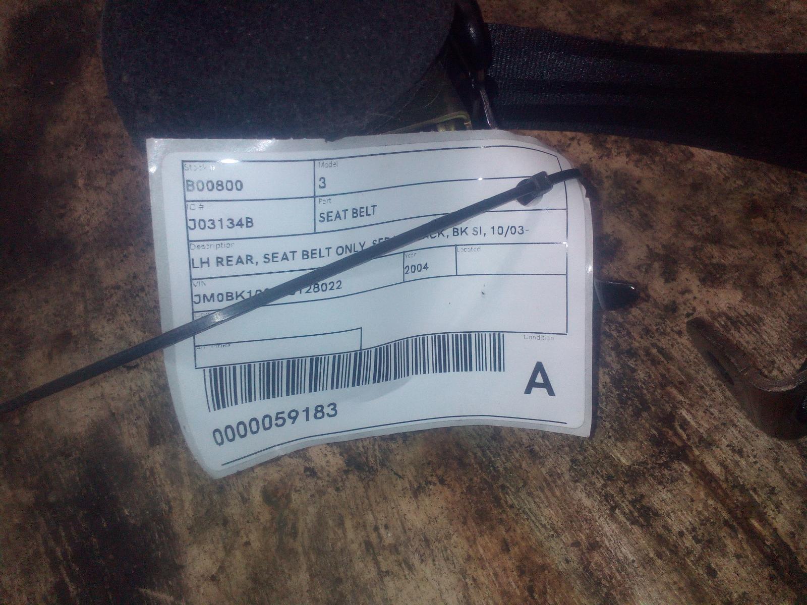 View Auto part Seatbelt/Stalk Mazda 3 2004