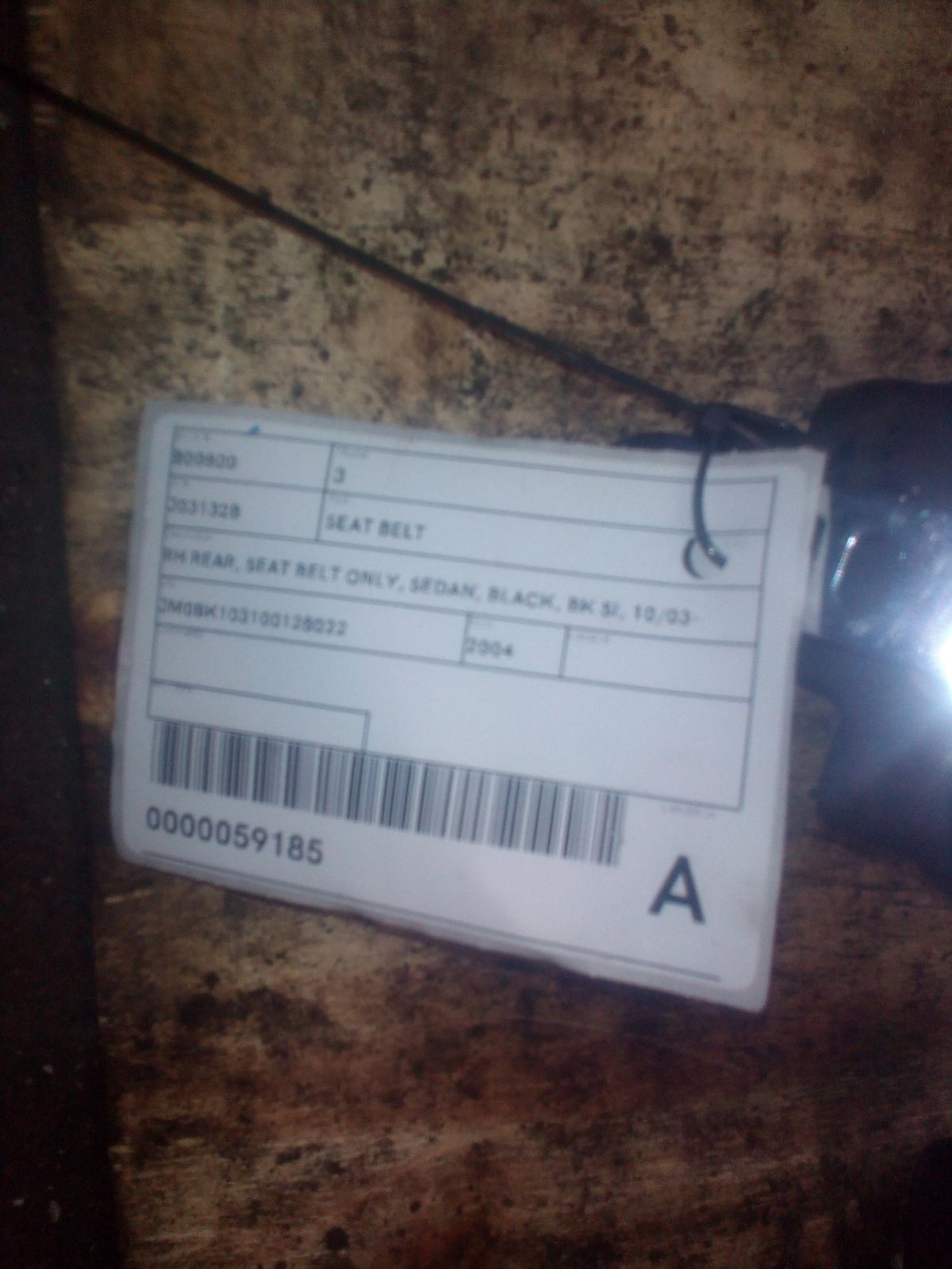 View Auto part Seatbelt/Stalk Mazda 3 2004