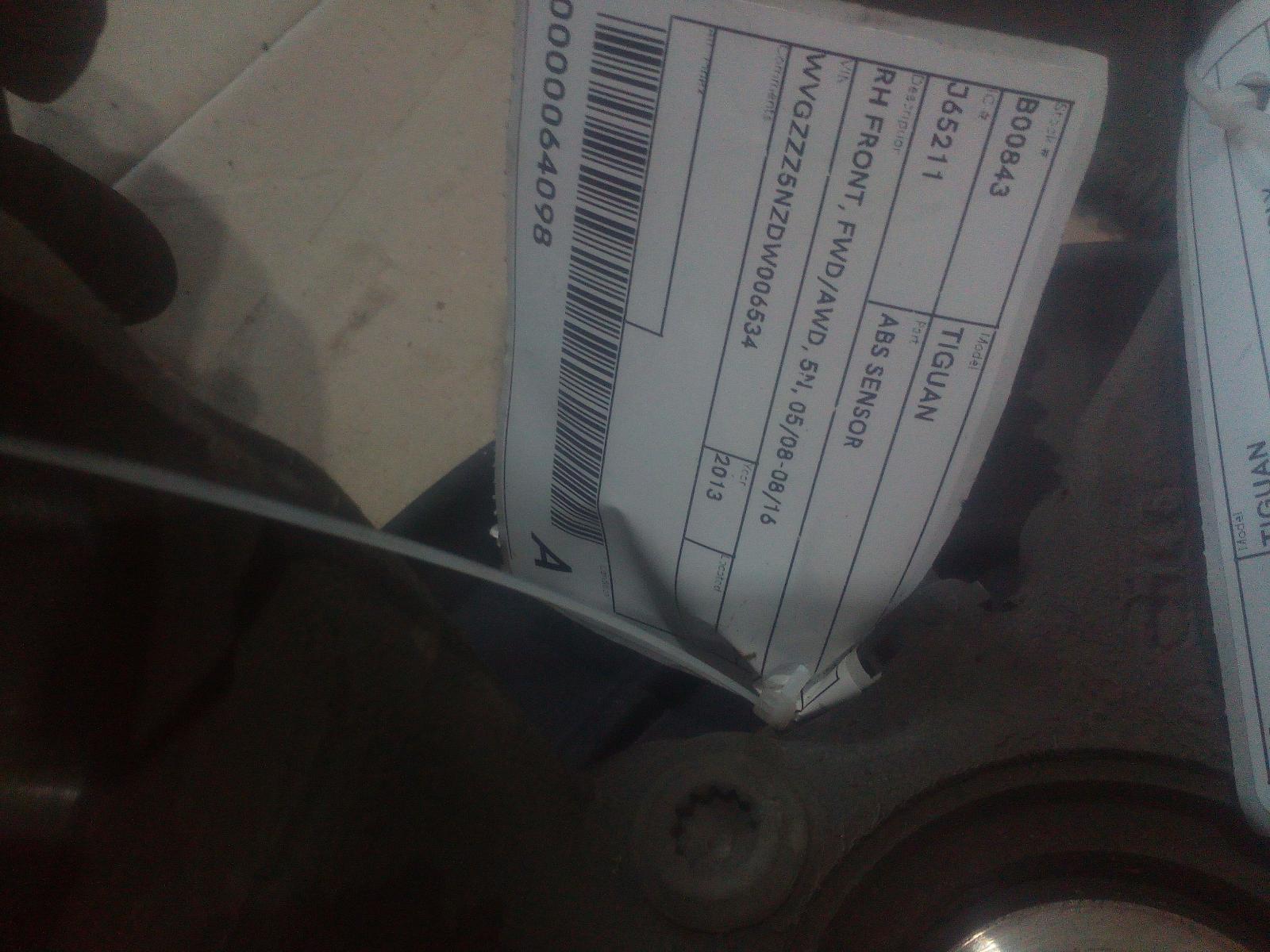 View Auto part Abs Sensor Volkswagen Tiguan 2012