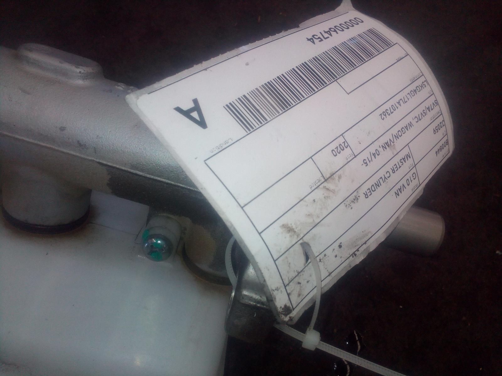 View Auto part Master Cylinder Ldv G10 2020