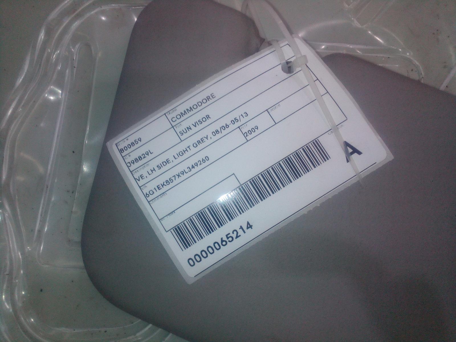 View Auto part Sunvisor Holden Commodore 2009