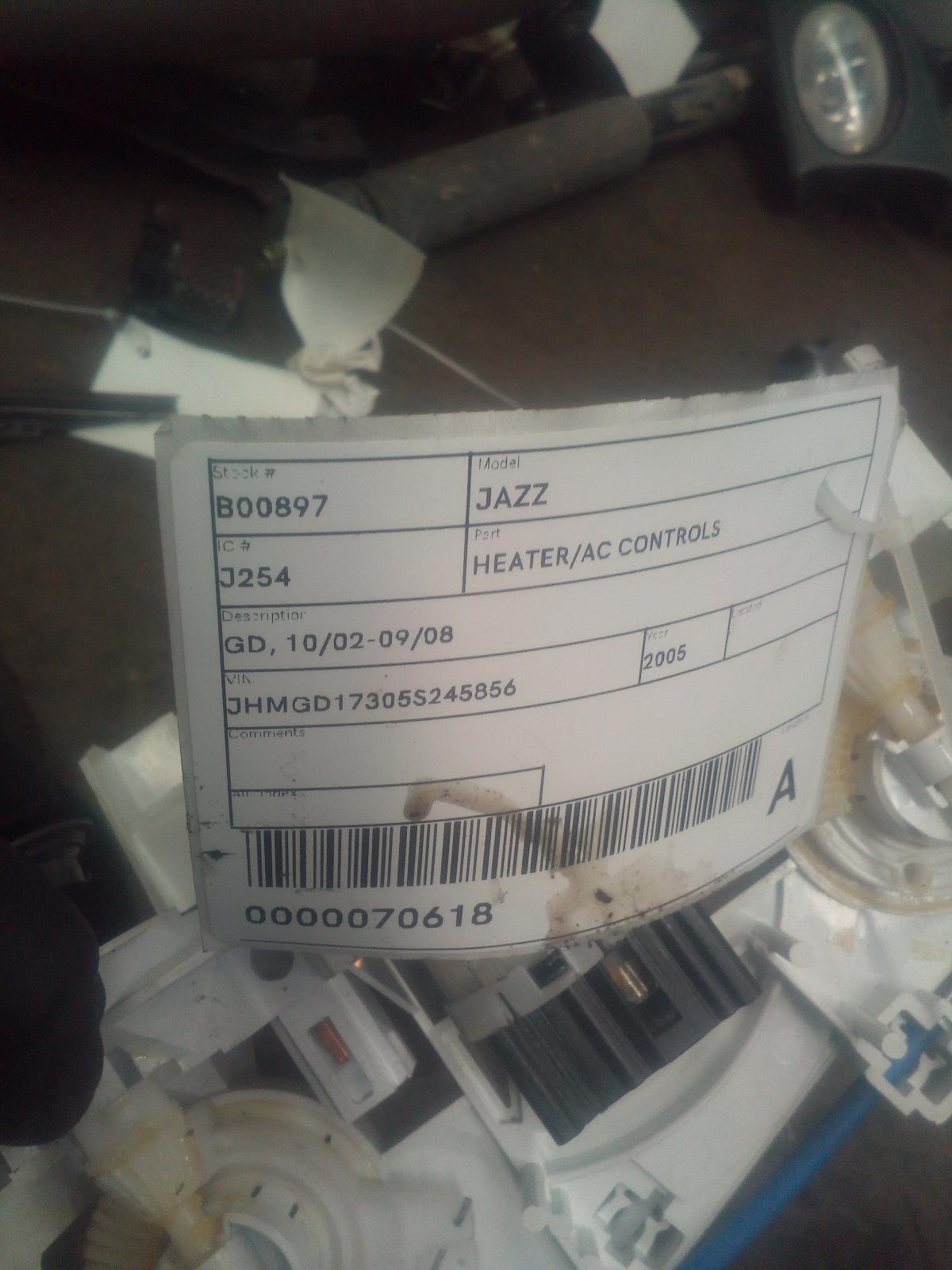 View Auto part Heater/Ac Controls Honda Jazz 2005